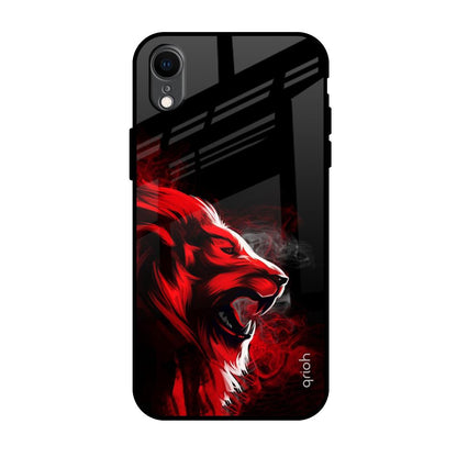 Red Angry Lion iPhone XR Glass Back Cover Online