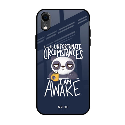 Struggling Panda iPhone XR Glass Back Cover Online