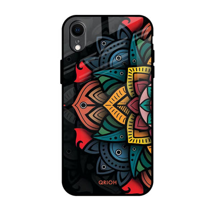Retro Gorgeous Flower iPhone XR Glass Back Cover Online