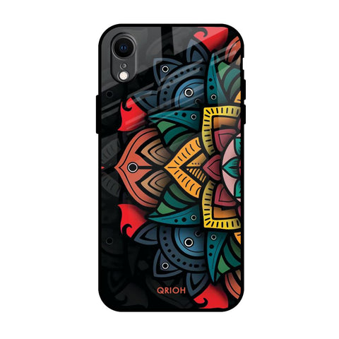 Retro Gorgeous Flower iPhone XR Glass Back Cover Online