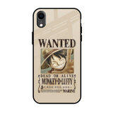 Luffy Wanted iPhone XR Glass Back Cover Online