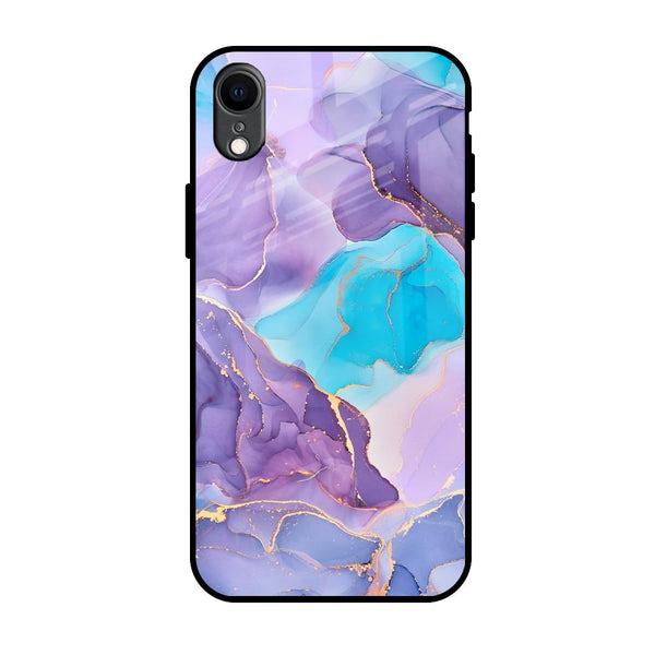 Alcohol ink Marble iPhone XR Glass Back Cover Flat 35% Off On