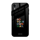 Go Your Own Way iPhone XR Glass Back Cover Online