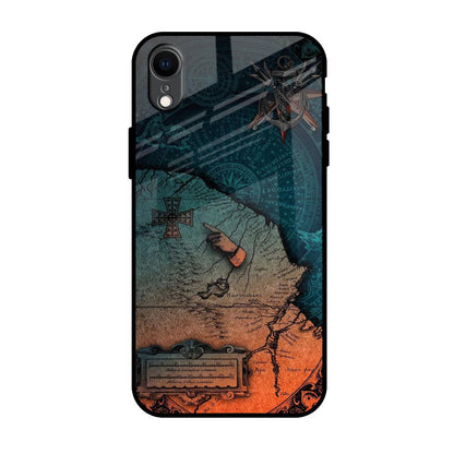 Geographical Map iPhone XR Glass Back Cover Online
