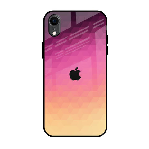 Geometric Pink Diamond iPhone XR Glass Back Cover Online