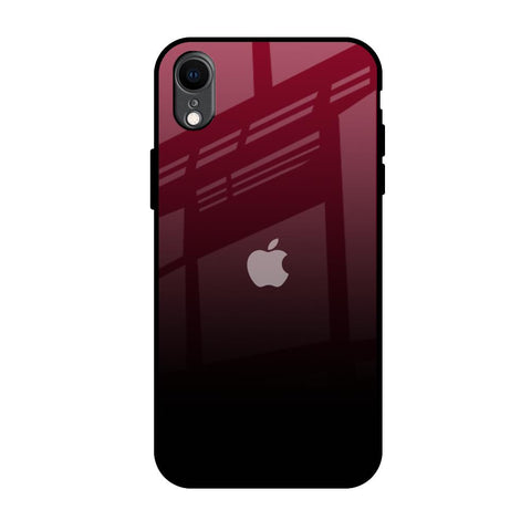 Wine Red iPhone XR Glass Back Cover Online