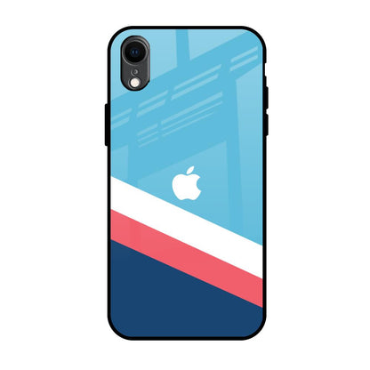 Pink & White Stripes iPhone XR Glass Back Cover Online