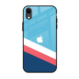 Pink & White Stripes iPhone XR Glass Back Cover Online