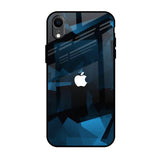 Polygonal Blue Box iPhone XR Glass Back Cover Online