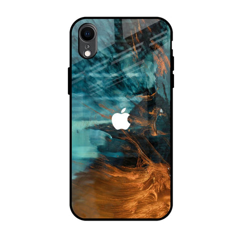 Golden Splash iPhone XR Glass Back Cover Online