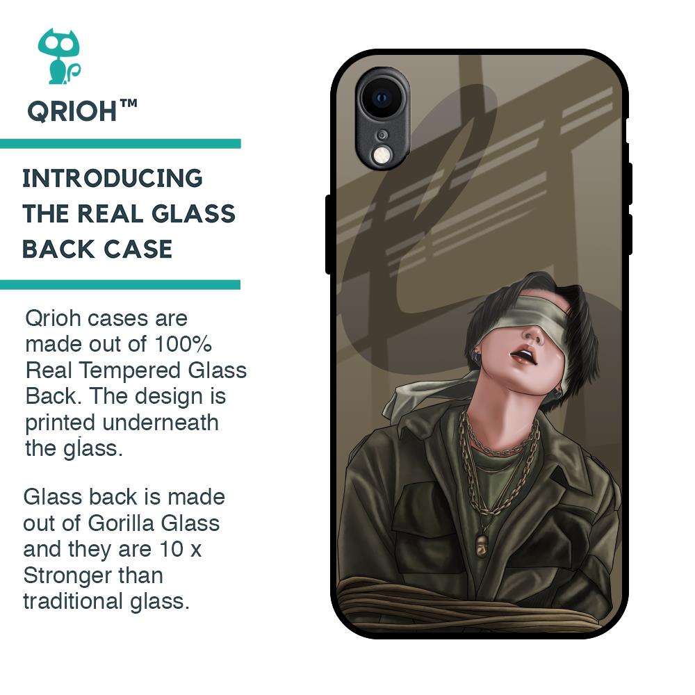 Blind Fold Glass Case for iPhone XR