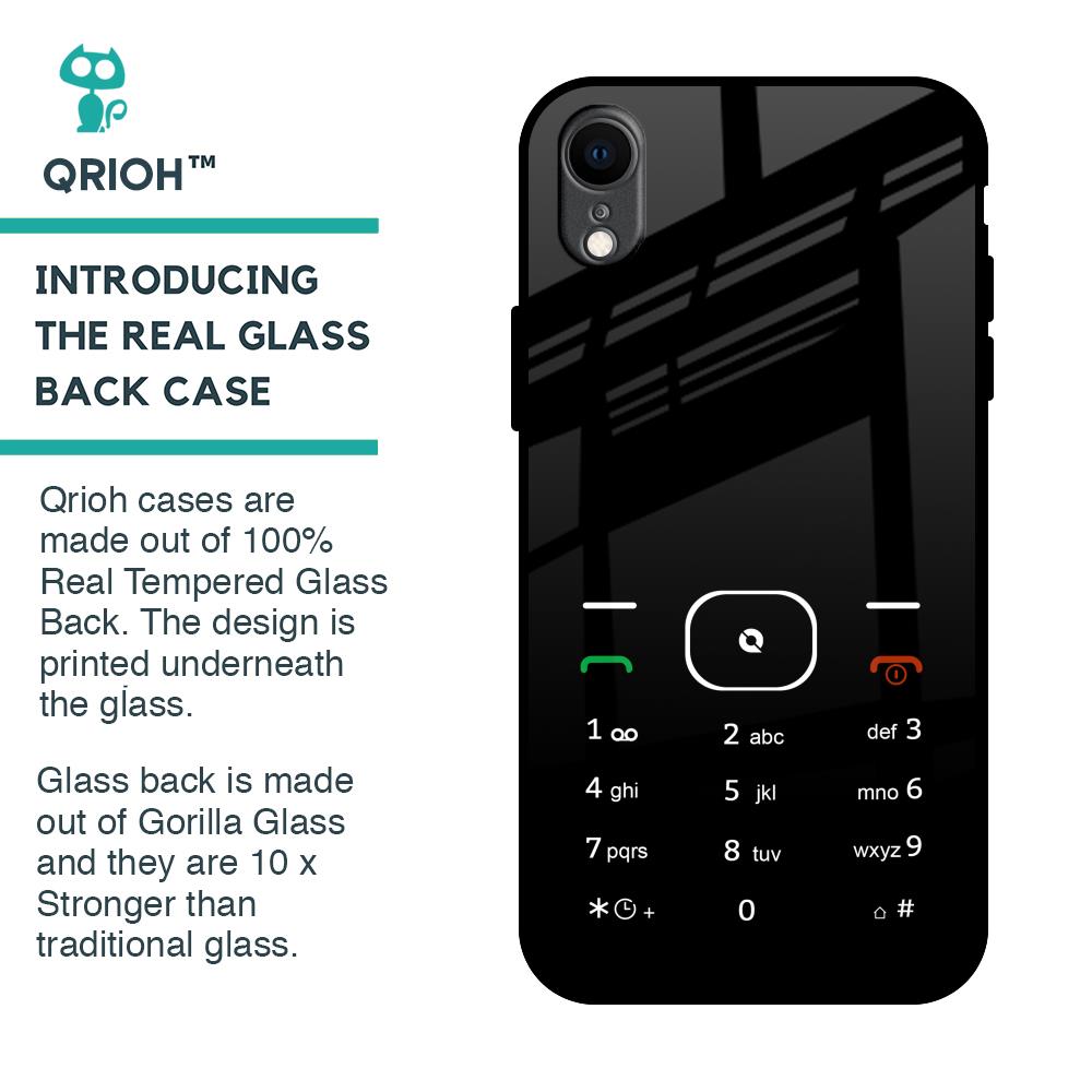 Classic Keypad Pattern Glass Case for iPhone XR