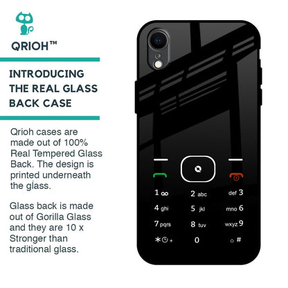 Classic Keypad Pattern Glass Case for iPhone XR