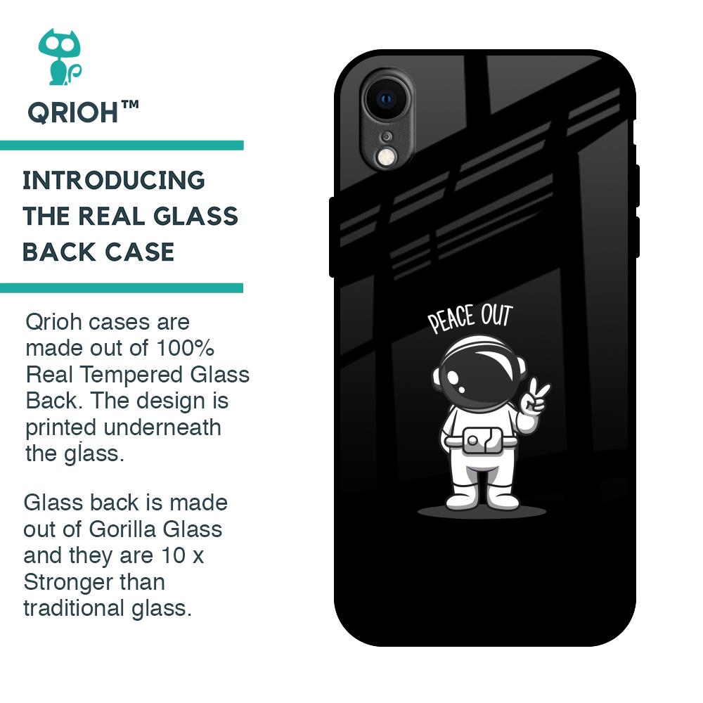 Peace Out Astro Glass Case for iPhone XR
