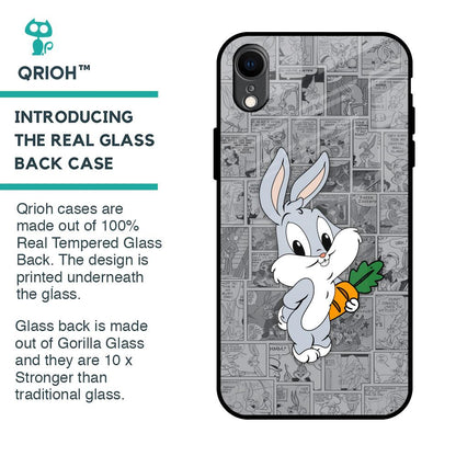 Cute Baby Bunny Glass Case for iPhone XR