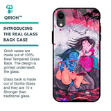 Radha Krishna Art Glass Case for iPhone XR