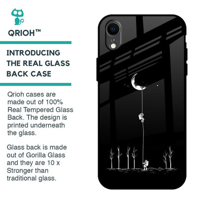 Catch the Moon Glass Case for iPhone XR