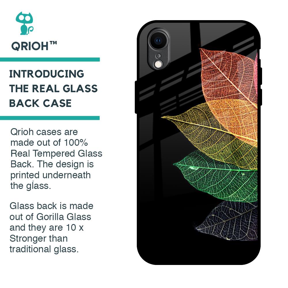 Colorful Leaves Glass Case for iPhone XR