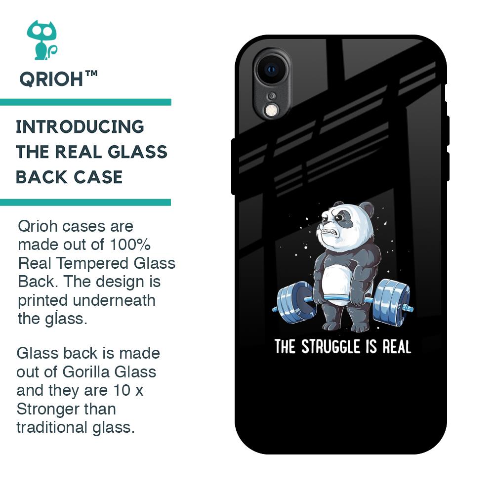 Real Struggle Glass Case for iPhone XR