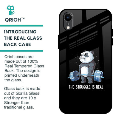 Real Struggle Glass Case for iPhone XR