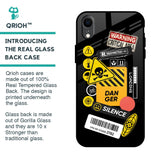 Danger Signs Glass Case for iPhone XR