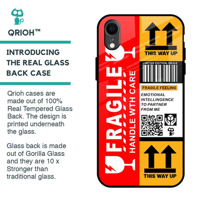 Handle With Care Glass Case for iPhone XR