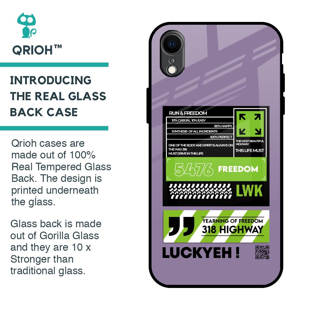 Run & Freedom Glass Case for iPhone XR