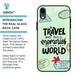 Travel Stamps Glass Case for iPhone XR