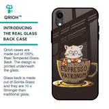 Tea With Kitty Glass Case For iPhone XR