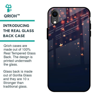 Falling Stars Glass Case For iPhone XR