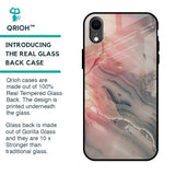 Pink And Grey Marble Glass Case For iPhone XR