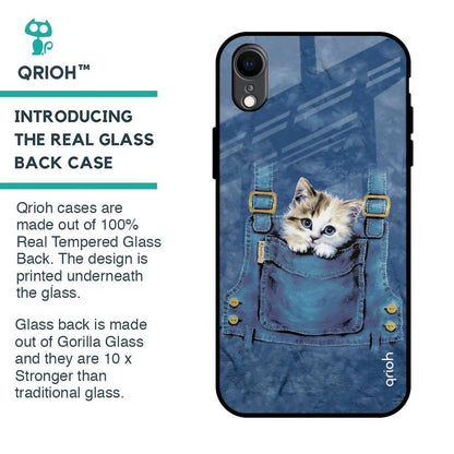 Kitty In Pocket Glass Case For iPhone XR