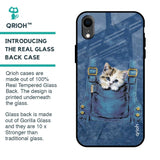 Kitty In Pocket Glass Case For iPhone XR