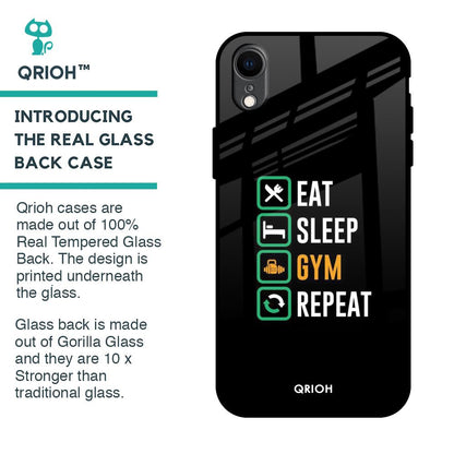 Daily Routine Glass Case for iPhone XR
