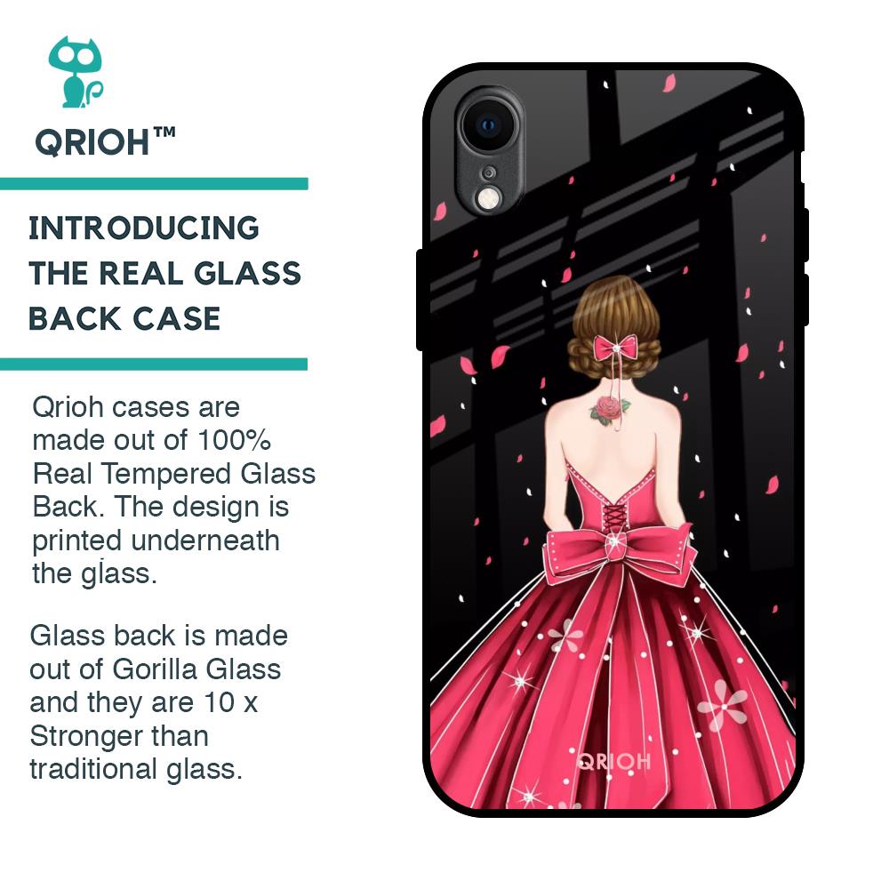 Fashion Princess Glass Case for iPhone XR