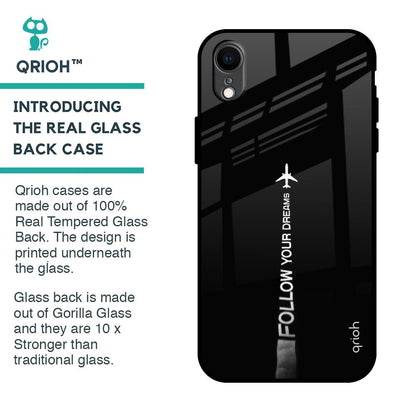 Follow Your Dreams Glass Case for iPhone XR