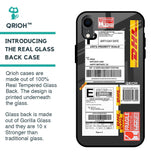 Cool Barcode Label Glass Case For iPhone XR