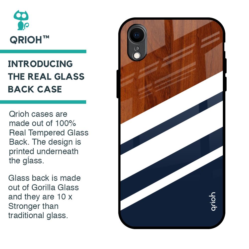 Bold Stripes Glass Case for iPhone XR