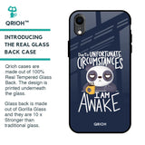 Struggling Panda Glass Case for iPhone XR