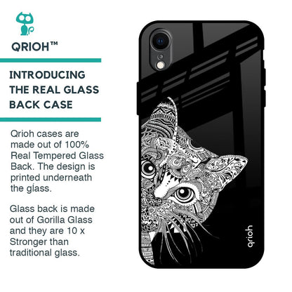 Kitten Mandala Glass Case for iPhone XR