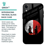 Anime Red Moon Glass Case for iPhone XR