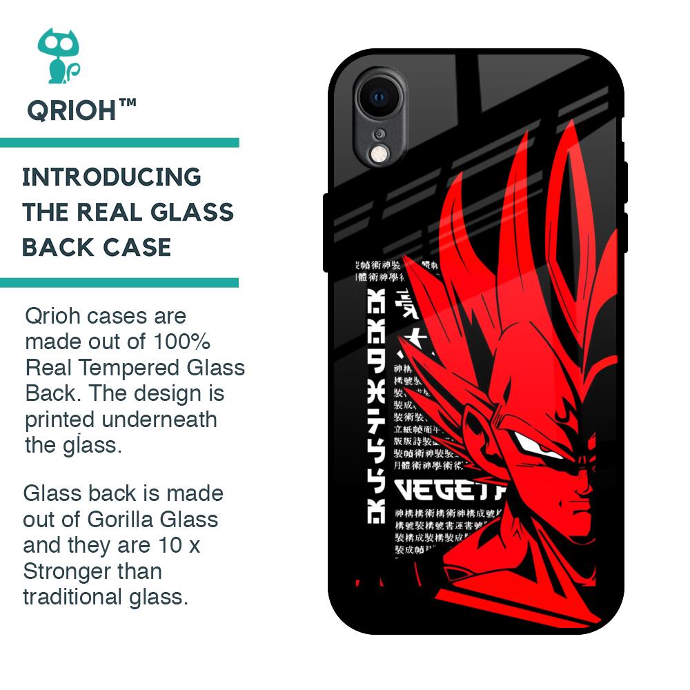 Red Vegeta Glass Case for iPhone XR