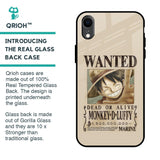Luffy Wanted Glass Case for iPhone XR