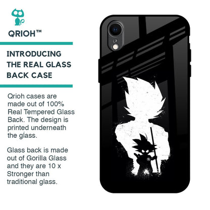 Monochrome Goku Glass Case for iPhone XR