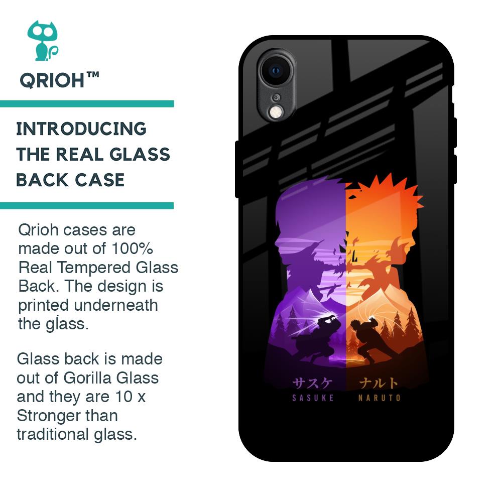Minimalist Anime Glass Case for iPhone XR