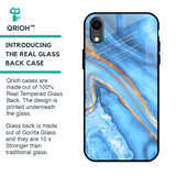 Vibrant Blue Marble Glass Case for iPhone XR