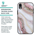 Pink & Gold Gllitter Marble Glass Case for iPhone XR