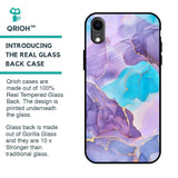 Alcohol ink Marble Glass Case for iPhone XR