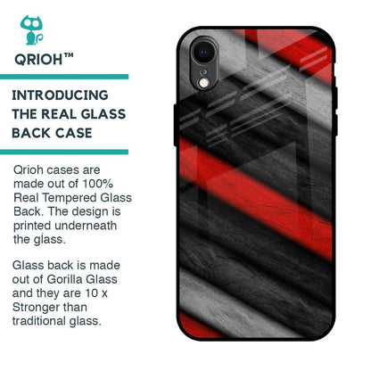 Soft Wooden Texture Glass Case for iPhone XR