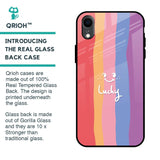 Lucky Abstract Glass Case for iPhone XR
